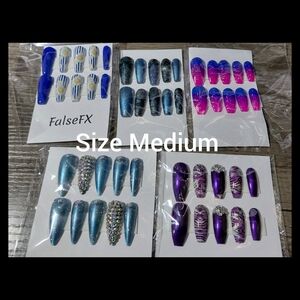 Assorted Handmade Gel Press On Nails